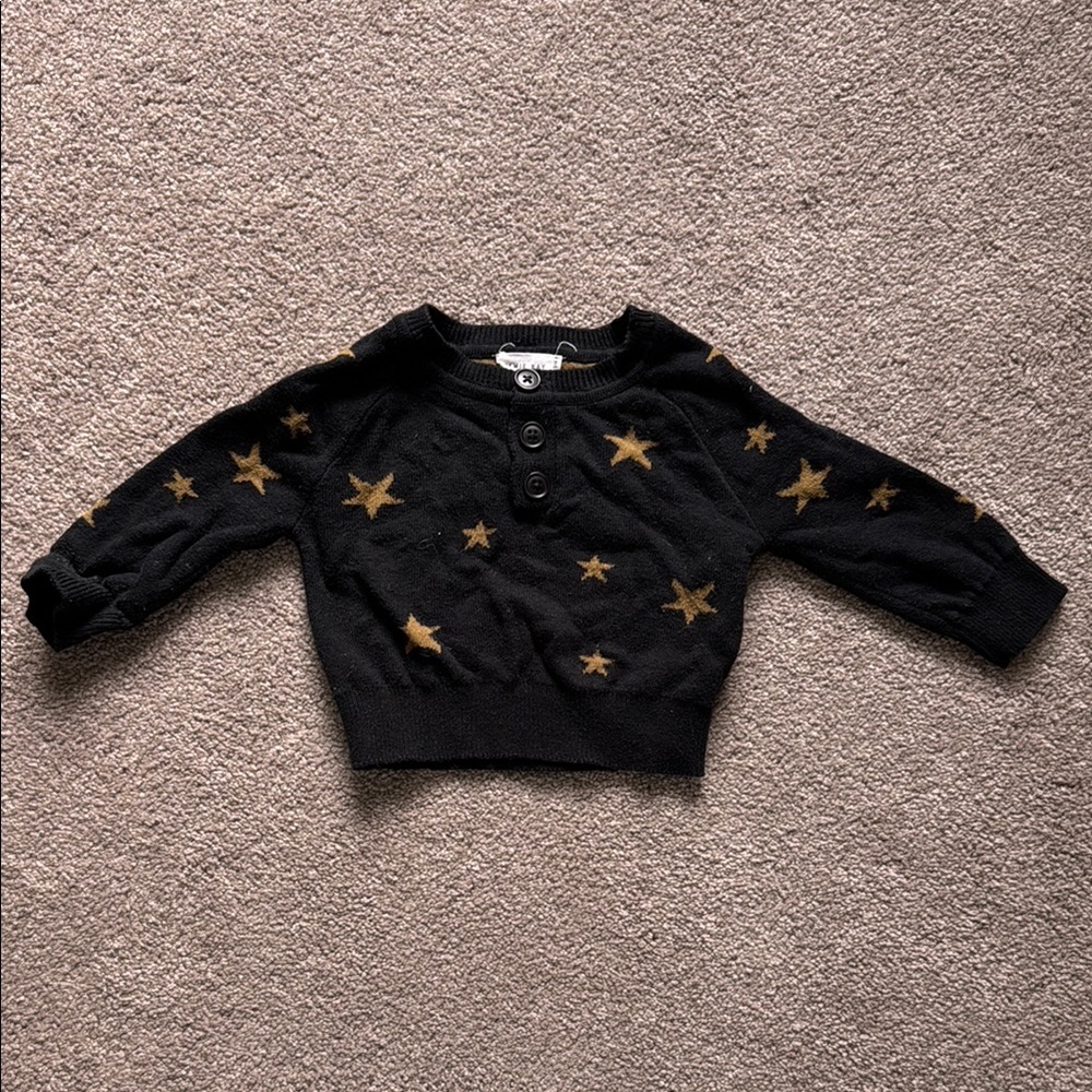 Jamie Kay Black Sweater with Gold Stars